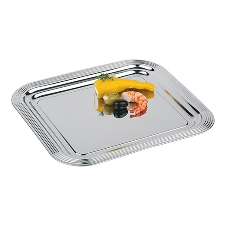 Serving tray | Chrome plated | 0.33 kg | 35 x 32 cm