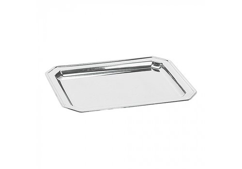  HorecaTraders Plateau de service | acier inoxydable | 0,67 kg | 37 x 27 cm 
