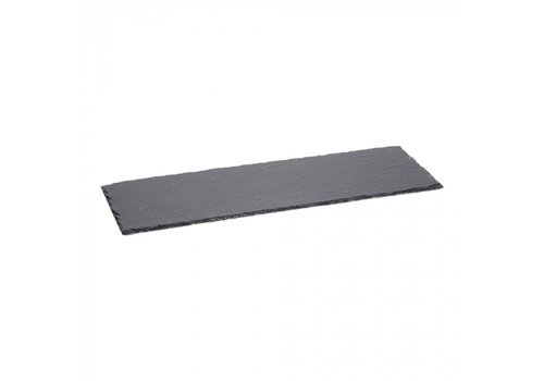  HorecaTraders Plateau de service | Noir | ardoise | 0,5 kg | 40 x 12 cm 