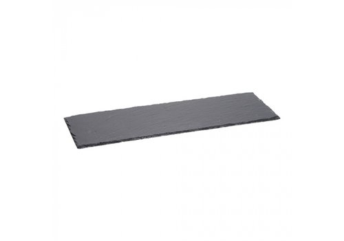  HorecaTraders Serving tray | Black | Slate | 0.5kg | 40 x 12 cm 