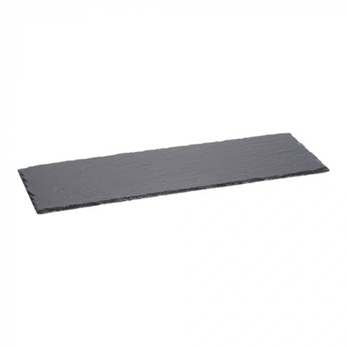  HorecaTraders Serving tray | Black | Slate | 0.5kg | 40 x 12 cm 