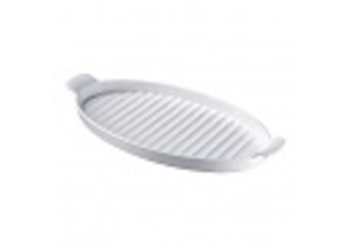  HorecaTraders Serving tray | Porcelain | White | 40 x 20 cm 