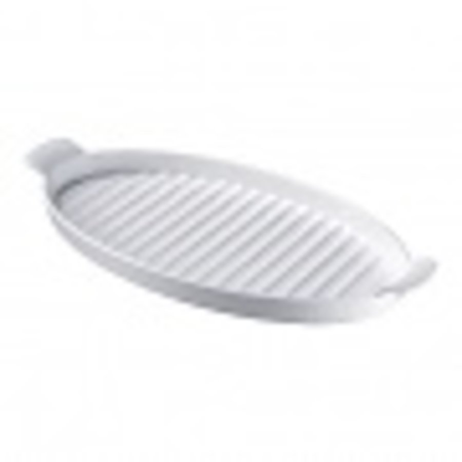Plateau de service | Porcelaine | Blanc | 40 x 20 cm