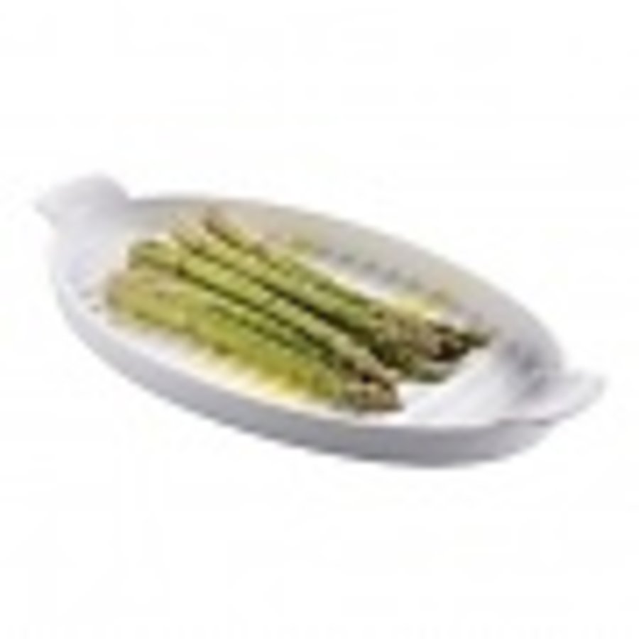 Plateau de service | Porcelaine | Blanc | 40 x 20 cm