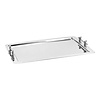 HorecaTraders Serving tray | Stackable | Stainless steel | 62 x 42 cm