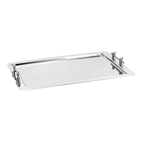  HorecaTraders Serving tray | Stackable | Stainless steel | 62 x 42 cm 