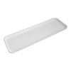 HorecaTraders Serviertablett | Weiß | 1,06 kg | Edelstahl | 64,5 x 23 cm