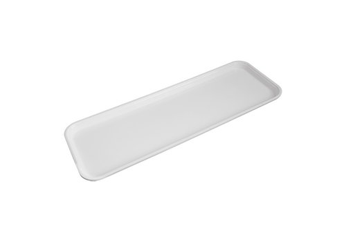  HorecaTraders Serving tray | White | 1.06kg | stainless steel | 64.5 x 23 cm 