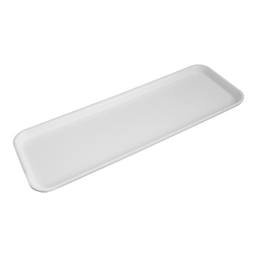 Serviertablett | Weiß | 1,06 kg | Edelstahl | 64,5 x 23 cm