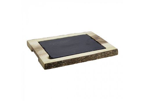  HorecaTraders Plateau de service | Bois | ardoise | 40 x 25 cm 