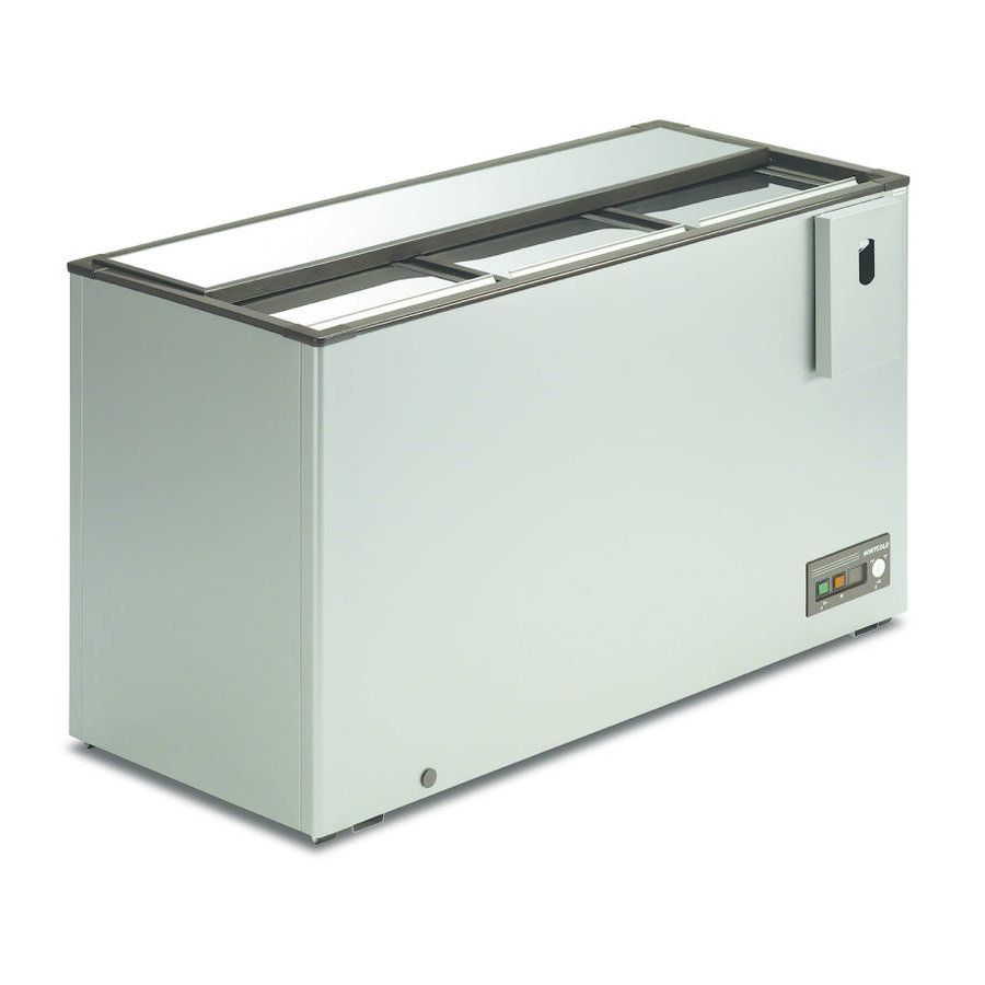 Cool box with sliding lid | White | 0°C/+8°C | 62kg | 1400x600x830mm