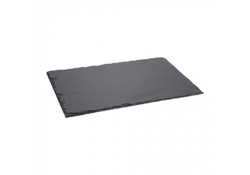  HorecaTraders Serving tray | Black | Slate | 1.6kg | 40 x 25 cm 