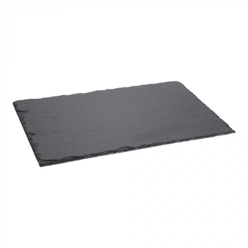  HorecaTraders Serving tray | Black | Slate | 1.6kg | 40 x 25 cm 