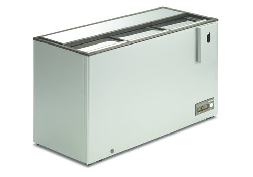  HorecaTraders Cooling Chests with Sliding Door | White | Wheels | 72 kg | 1810 x 600 x 830 mm 