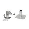 HorecaTraders Conduit de toit | Aluminium | base réglable | 8x8 cm | 1 sortie