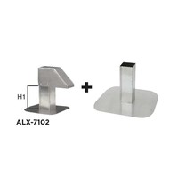 Roof duct | Aluminium | adjustable base | 8x8 cm | 1 outlet