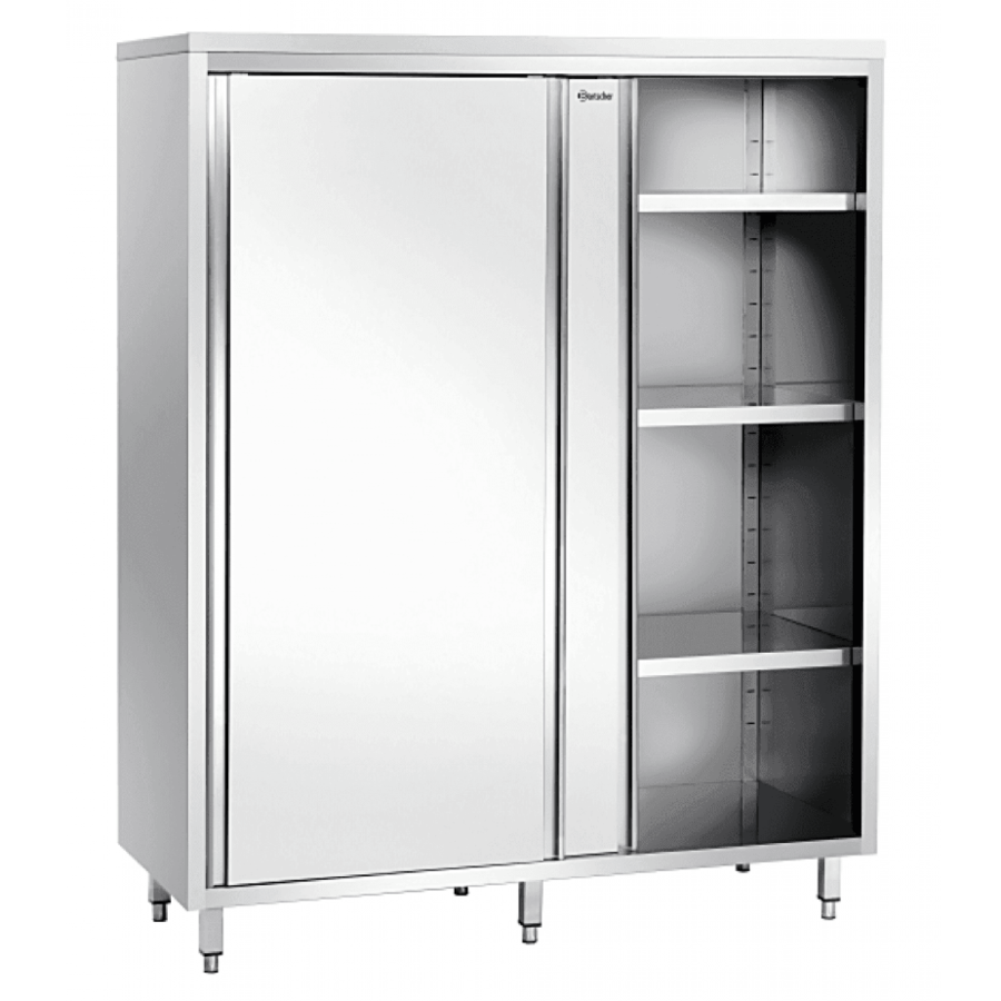 Crockery cabinet | 3 shelves | stainless steel | 1600x700x2000mm