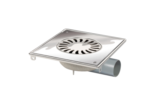  HorecaTraders Drainer | acier inoxydable | ABS | 200 x 200 mm 