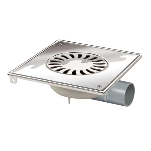  HorecaTraders Drain | Stainless steel | ABS | 200 x 200 mm 