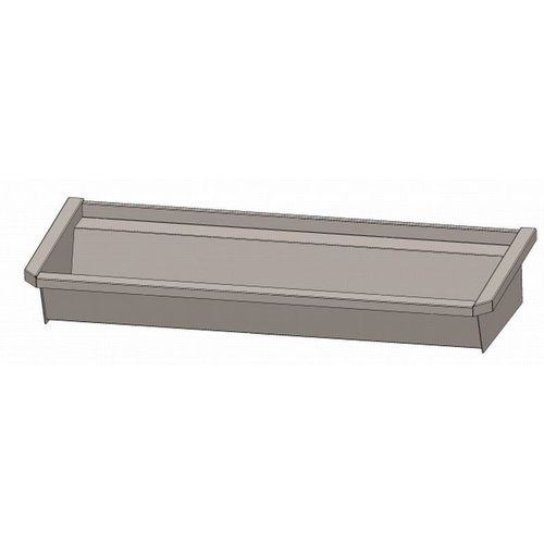  HorecaTraders Bac à laver en acier inoxydable 304 sans robinetterie | 120x19,7x47,4 cm 