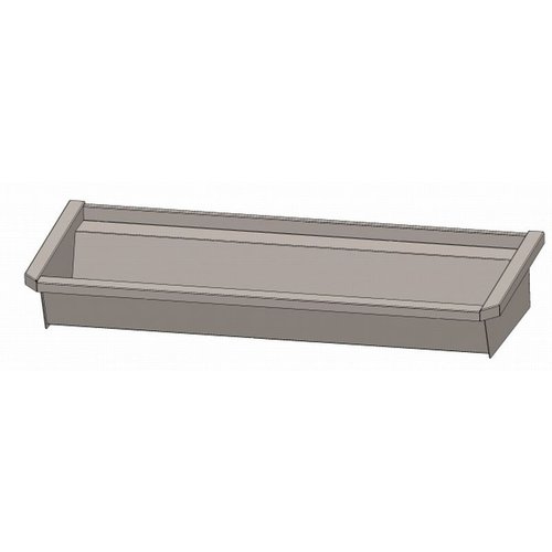  HorecaTraders SS 304 Washing trough without taps | 120x19.7x47.4 cm 