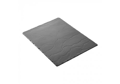  HorecaTraders Plateau de service | Porcelaine | Conception en ardoise | 54 x 17 cm 
