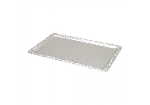  HorecaTraders Serviertablett | Edelstahl | 1,05 kg | GN1/1 | 53 x 32,5 cm 
