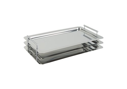  HorecaTraders Serviertablett | Edelstahl | GN1/1 | 32,5 x 53 cm 