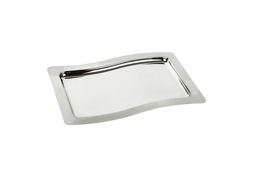  HorecaTraders Serviertablett | Edelstahl | GN1/1 | 32,5 x 53 x 1 cm 