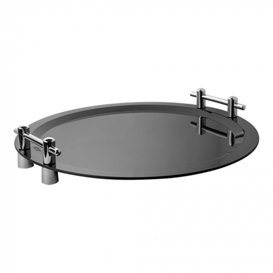 Plateau de service | rond | Noir | Plastique | Ø50 cm
