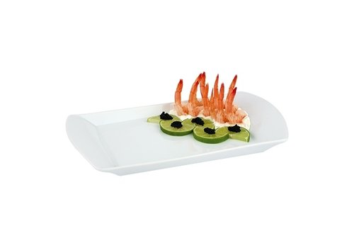  HorecaTraders Serviertablett | 0,81 kg | Porzellan | GN1/3 | 17,6 x 32,5 x 2 cm 