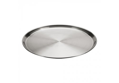  HorecaTraders Serviertablett | Edelstahl | 0,8 kg | Ø40 cm 