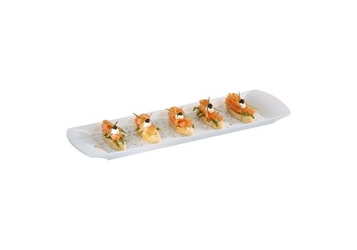  HorecaTraders Plateau de service | 1,22 kg | Porcelaine | GN2/4 | 16,2 x 53 x 2 cm 