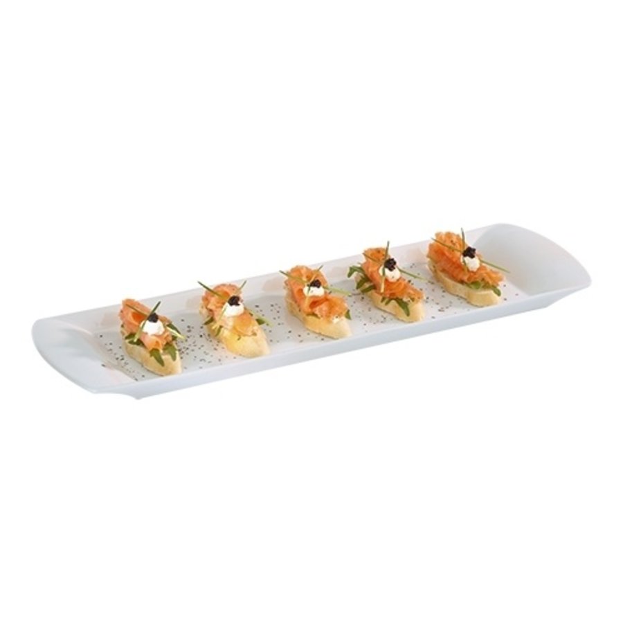 Serviertablett | 1,22 kg | Porzellan | GN2/4 | 16,2 x 53 x 2 cm