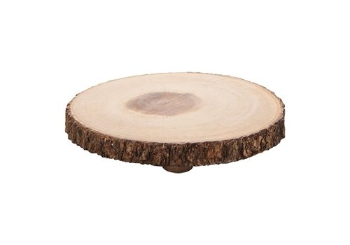  HorecaTraders Serviertablett | 0,5 kg | Holz | Ø20~25cm 