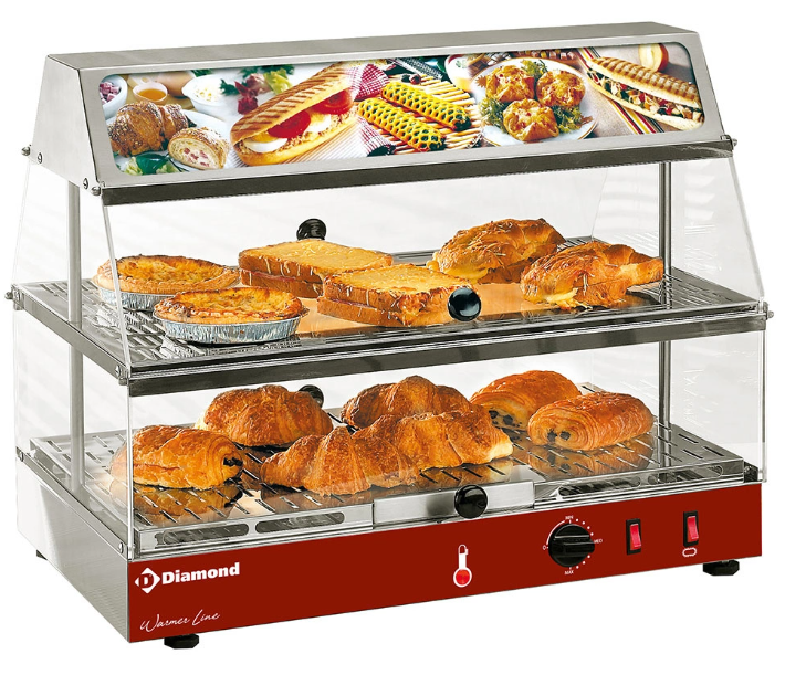 Buy Sandwich display window with light box 2 floors online HorecaTraders