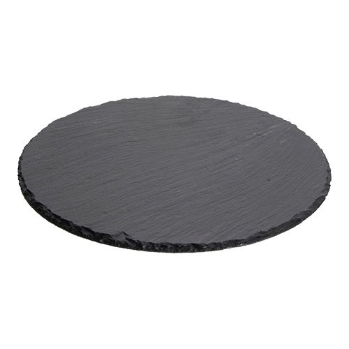  HorecaTraders Serving tray | Round | 0.8kg | Slate | Ø30 cm 