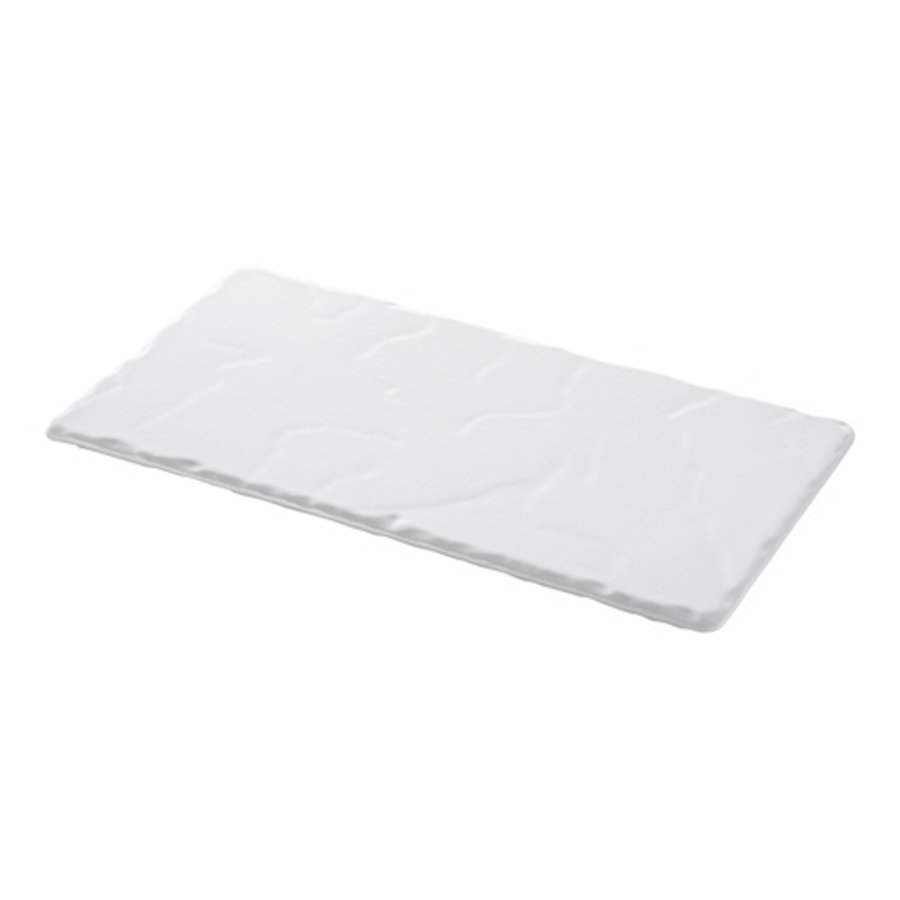 Serving tray | Porcelain | Slate Design | White | 30x16cm