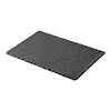 HorecaTraders Serviertablett | Porzellan | Schieferdesign | Schwarz | 30 x 20 cm