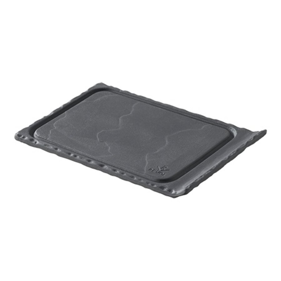 Serving tray | 12x8cm | Porcelain | Slate Design | Black