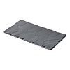 HorecaTraders Plateau de service | Porcelaine | Conception en ardoise | Noir | 20 x 10 cm