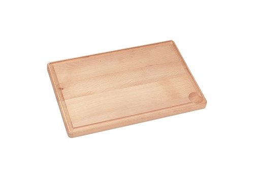  HorecaTraders Cutting board | Groove | Beechwood | 40 x 30 cm 