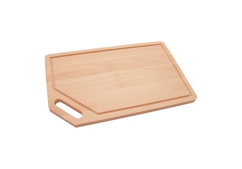  HorecaTraders Cutting board | Groove | Handle | Beechwood | 45 x 26 cm 