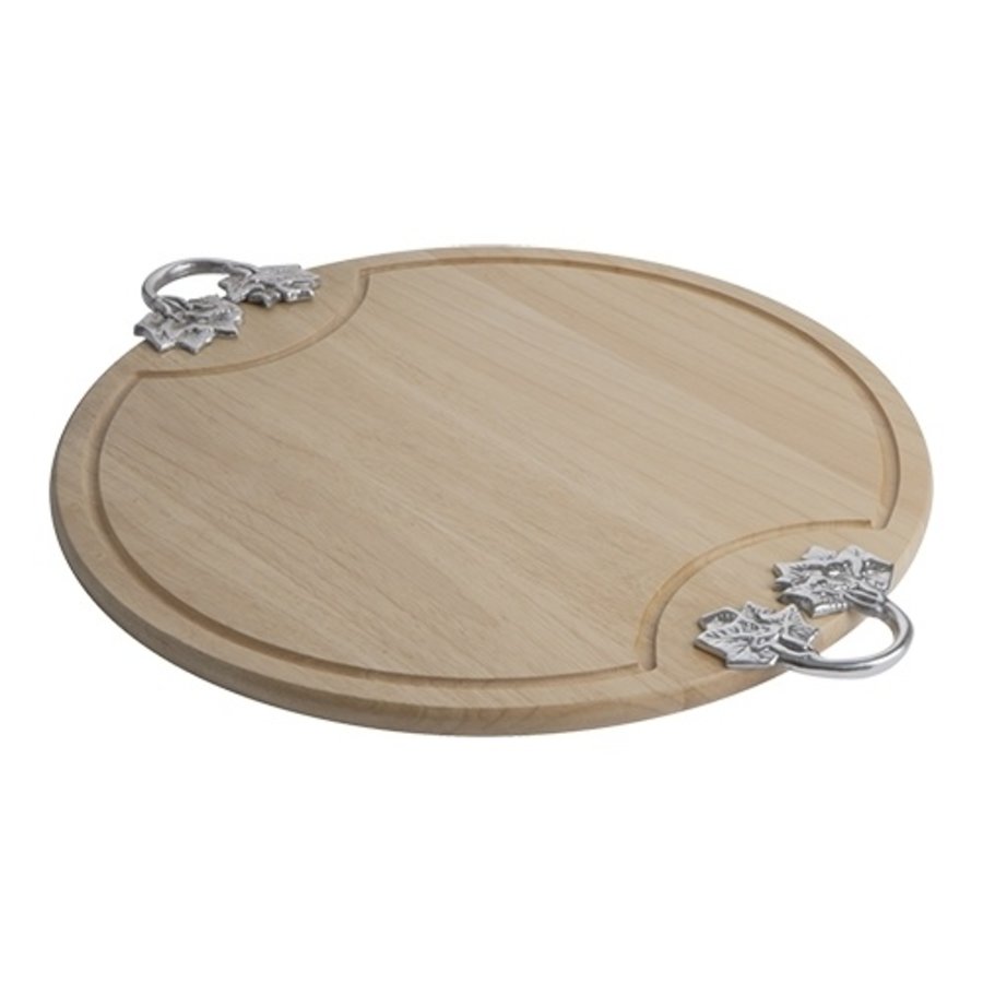 Cutting board | Wood | Gully | Handles | Ø52 cm