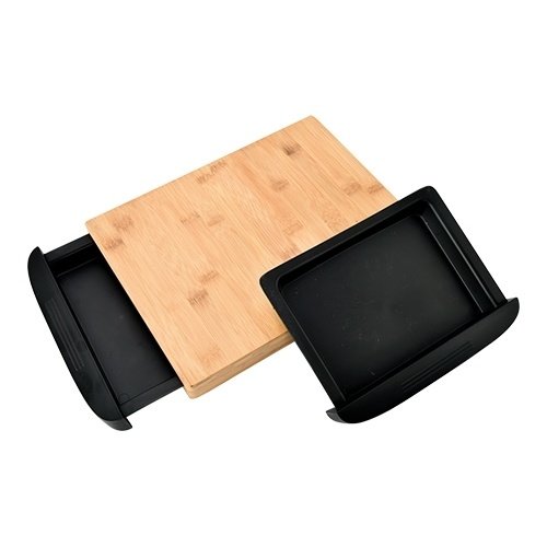  HorecaTraders Planche à découper avec tiroirs | Bambou | 38 x 25 cm 