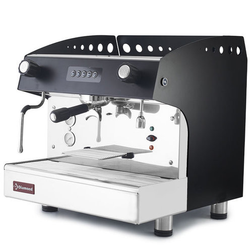  HorecaTraders Espresso apparaat | 1 groep | Automatisch | Zwart 