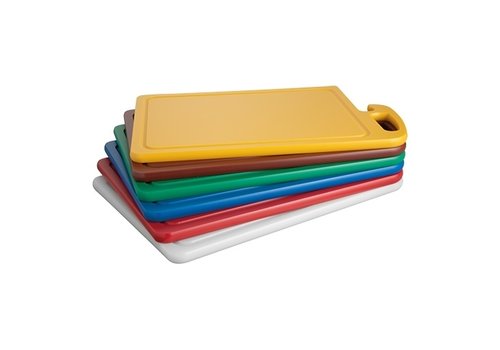  CaterChef  Schneidebrett-Set | Rinne/Flach | Griff | 6-teilig | Polyethylen | 45 x 32 cm 