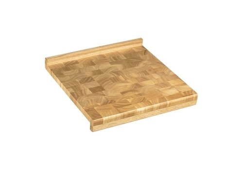  HorecaTraders Planche à découper | Bambou | 2 côtés bordés | 39 x 39 x 5 cm 