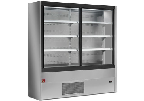  HorecaTraders Refrigerated wall showcase with glass doors | Air forced | 1500x545xh1900 