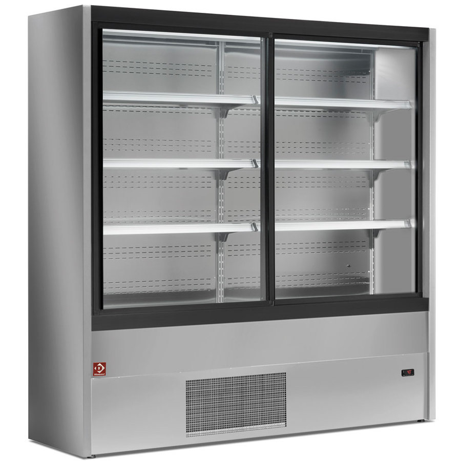 Refrigerated Wall Display Case with Glass Doors | Air Forced | 1500x545xh1900